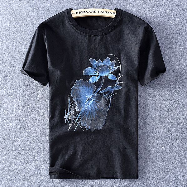 2021 new design print trend linen brand shirt fashion black t-shirt mens round neck t shirts for men casual flax tshirt male gm7f, White;black
2021 new design print trend linen brand shirt fashion black t-shirt mens round neck t shirts for men casual flax tshirt male gm7f, White;black