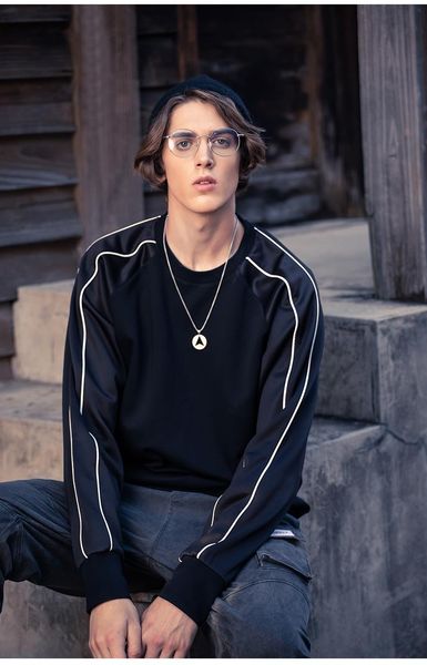 men's hoodies & sweatshirts 3181 fall 2021 youth trend color contrast stripe pullover silky texture men, Black
men's hoodies & sweatshirts 3181 fall 2021 youth trend color contrast stripe pullover silky texture men, Black