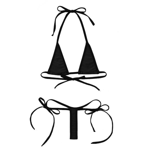 bras sets women micro bikini swimsuit set lingerie minimal cover halter neck self-tie bra with g-string briefs underwear suit, Red;black
bras sets women micro bikini swimsuit set lingerie minimal cover halter neck self-tie bra with g-string briefs underwear suit, Red;black