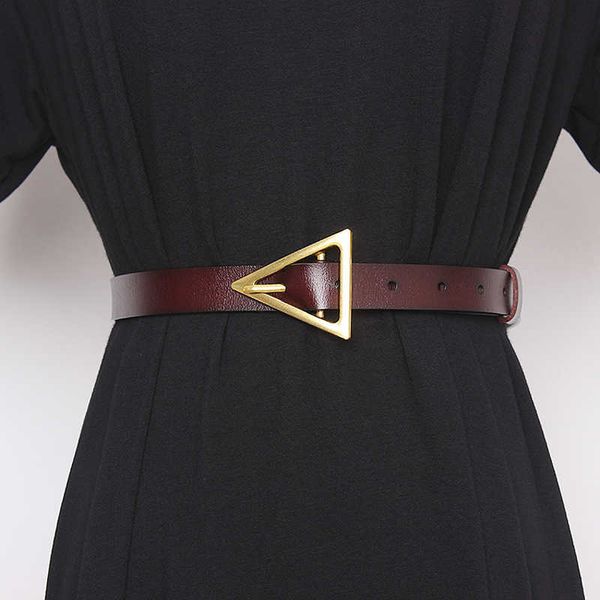 new vintage genuine leather cow triangle pin buckle female belt long belt for women corset cummerbunds clothes straps belt q0624, Black;brown
new vintage genuine leather cow triangle pin buckle female belt long belt for women corset cummerbunds clothes straps belt q0624, Black;brown