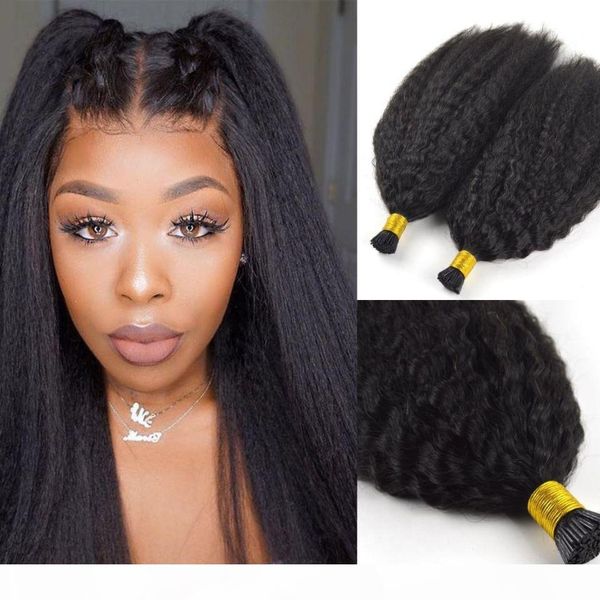 kinky straight i tip hair extensions 100% virgin human hair natural black pre blonded stick keratin hair 100g 1g strand
kinky straight i tip hair extensions 100% virgin human hair natural black pre blonded stick keratin hair 100g 1g strand