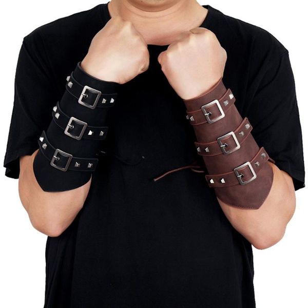 wrist support 1 pair medieval warrior armor wristbands metal rivet leather bracers cosplay gothic punk band vintage wide arm guard cuffs, Black;red
wrist support 1 pair medieval warrior armor wristbands metal rivet leather bracers cosplay gothic punk band vintage wide arm guard cuffs, Black;red