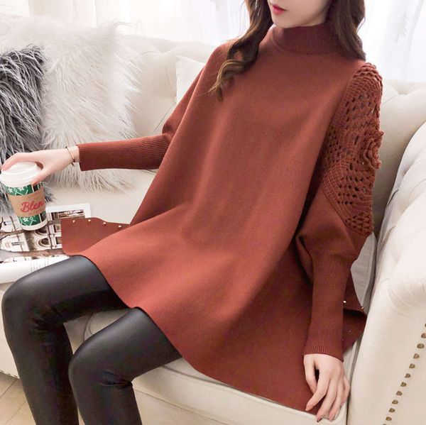 batman semi turtleneck sweater t-shirt 2020 spring and winter new loose size heavy cloaker coat for women, White;black
batman semi turtleneck sweater t-shirt 2020 spring and winter new loose size heavy cloaker coat for women, White;black