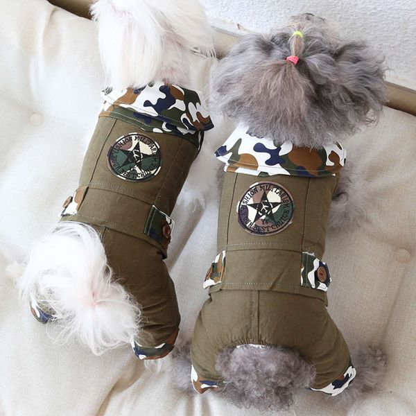 ysgj 2020 camouflage lapel military four legged clothing pet double layer thickened cotton padded clothing autumn and winter clothing
ysgj 2020 camouflage lapel military four legged clothing pet double layer thickened cotton padded clothing autumn and winter clothing