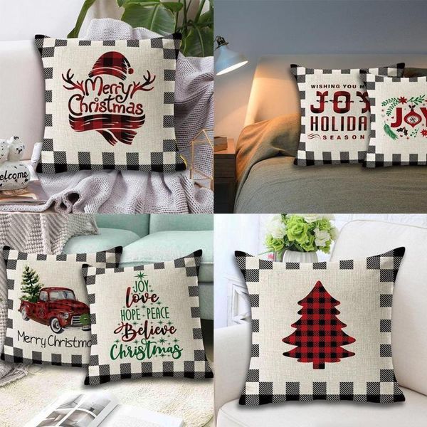 cushion/decorative pillow 45*45cm office living room bedroom plaid linen pillowcase household series latest items christmas k7y0
cushion/decorative pillow 45*45cm office living room bedroom plaid linen pillowcase household series latest items christmas k7y0