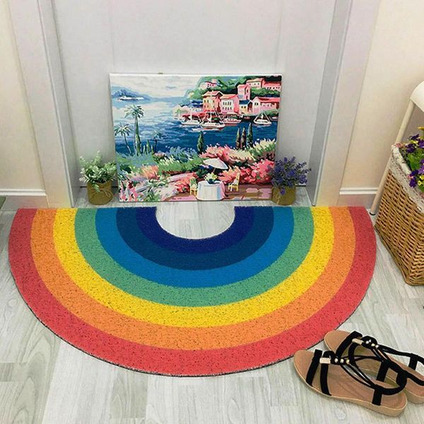 pvc coil door mat outdoor entrance half round vivid rainbow printed carpet hallway kitchen area rugs welcome mats for front door
pvc coil door mat outdoor entrance half round vivid rainbow printed carpet hallway kitchen area rugs welcome mats for front door