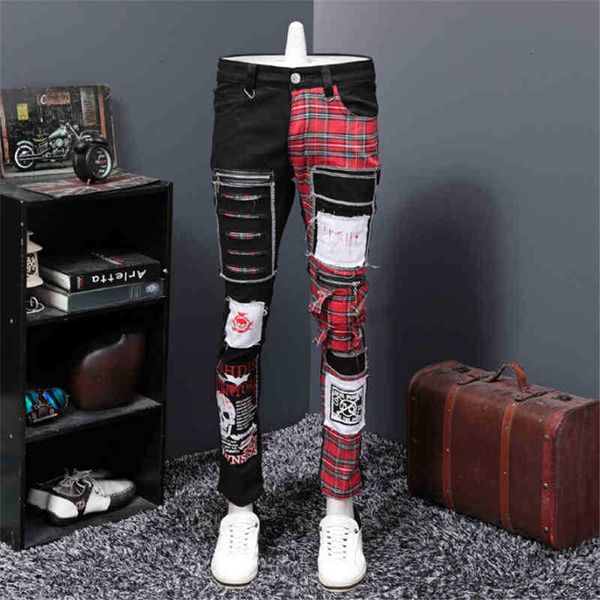 men's jeans jeans fashion men european autumn and winter black stitching hole patch drbk, Blue
men's jeans jeans fashion men european autumn and winter black stitching hole patch drbk, Blue
