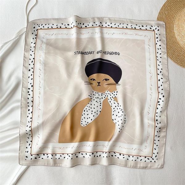 scarves cute cat neckerchief design satin headband shawl silk square scarf for women head wraps female foulard print hair bands bandana, Blue;gray
scarves cute cat neckerchief design satin headband shawl silk square scarf for women head wraps female foulard print hair bands bandana, Blue;gray