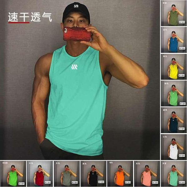 men' tank summer quick-drying fitness vest mesh cloth sleeveless waistcoat loose basketball running sports trend short-sleeved tees, White;black
men' tank summer quick-drying fitness vest mesh cloth sleeveless waistcoat loose basketball running sports trend short-sleeved tees, White;black