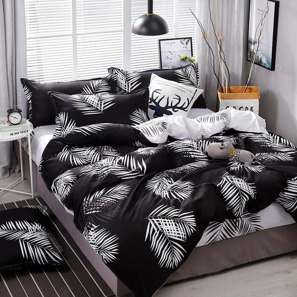 bedding sets black white leaf double sided luxury comforter set fashion modern king twin size bed linen duvet cover
bedding sets black white leaf double sided luxury comforter set fashion modern king twin size bed linen duvet cover