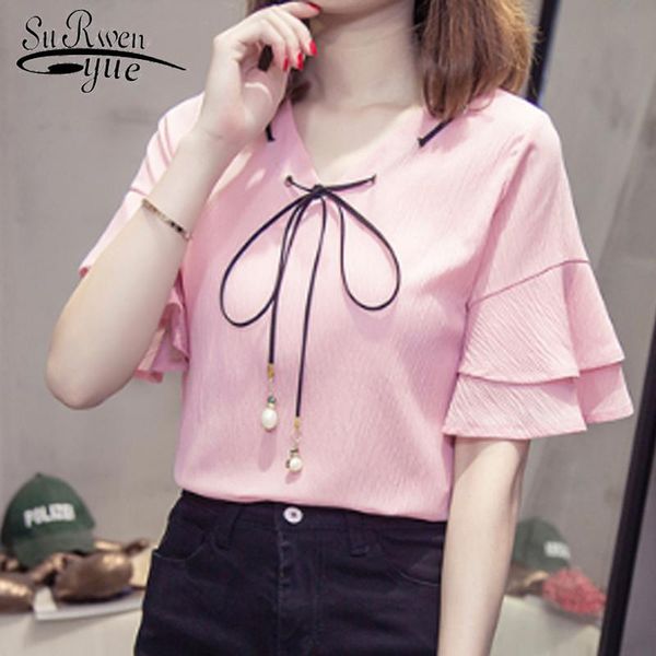 women's blouses & shirts plus size blusas mujer de moda 2021 women blouse bow chiffon solid office summer workwear elegant loose 4551 5, White
women's blouses & shirts plus size blusas mujer de moda 2021 women blouse bow chiffon solid office summer workwear elegant loose 4551 5, White