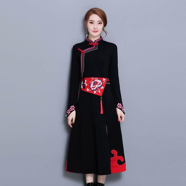 casual dresses women's fashion vintage slim big yards chinese style embroidered dress stand cheongsam female vestidos, Black;gray
casual dresses women's fashion vintage slim big yards chinese style embroidered dress stand cheongsam female vestidos, Black;gray