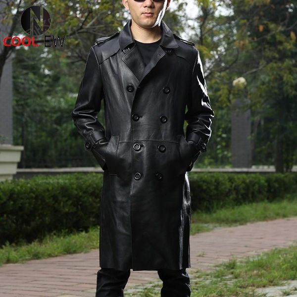 men's leather & faux 2021 winter men sheepskin long jacket office man double breasted genuine trench coat lapel collar windbreaker 6xl, Black
men's leather & faux 2021 winter men sheepskin long jacket office man double breasted genuine trench coat lapel collar windbreaker 6xl, Black