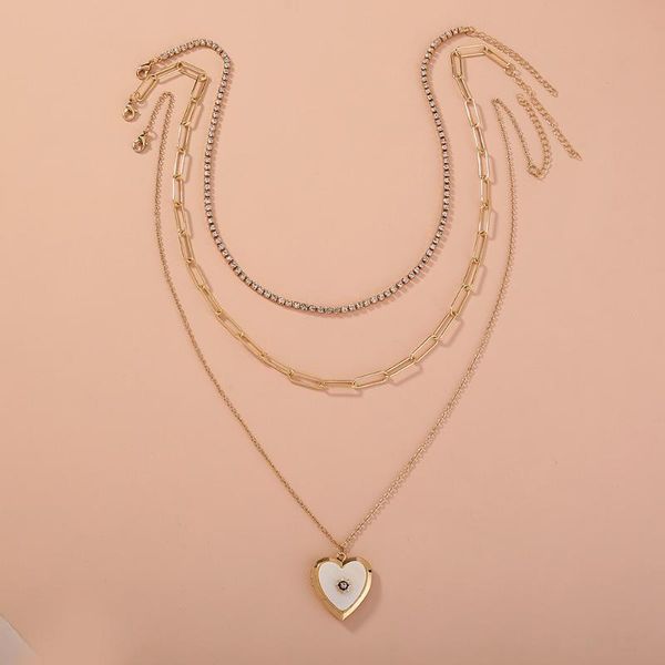 chains gold lock jewelry on the neck stacking multi-layer clavicle chain necklace fashion letter pendant necklaces for women, Silver
chains gold lock jewelry on the neck stacking multi-layer clavicle chain necklace fashion letter pendant necklaces for women, Silver