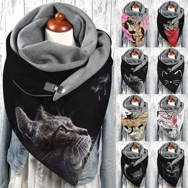 scarves 2021 women winter cashmere scarf cat print button soft wrap casual warm shawls female foulard thick blanket, Blue;gray
scarves 2021 women winter cashmere scarf cat print button soft wrap casual warm shawls female foulard thick blanket, Blue;gray