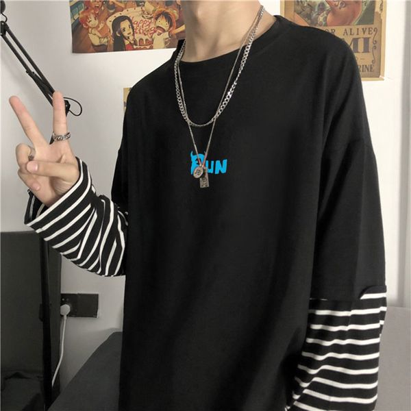 men's t-shirts new japanese autumn with long sleeves male and female students style korean loose wild harajuku anime ins 8nzs, White;black
men's t-shirts new japanese autumn with long sleeves male and female students style korean loose wild harajuku anime ins 8nzs, White;black