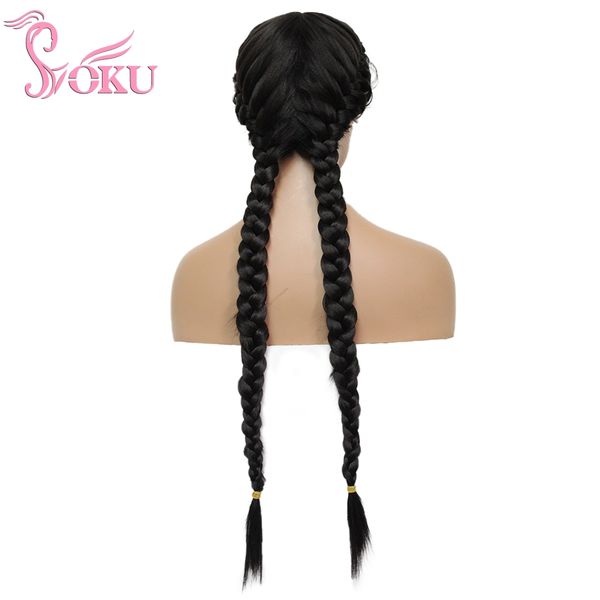 costume accessories lace front wig with large braidings braided wigs with baby hair long black hair middle part lace wig for black white, Silver
costume accessories lace front wig with large braidings braided wigs with baby hair long black hair middle part lace wig for black white, Silver