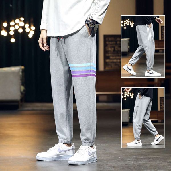 brand casual men's loose fitting pants korean fashion 2021 spring new sports corset capris, Black
brand casual men's loose fitting pants korean fashion 2021 spring new sports corset capris, Black