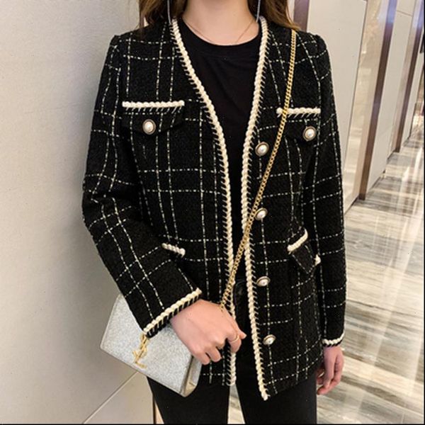 autumn winter tweed coat 2021 fashion womens small fragrance long sleeve wool coat vintage cardigan short black woolen jacket, Black;brown
autumn winter tweed coat 2021 fashion womens small fragrance long sleeve wool coat vintage cardigan short black woolen jacket, Black;brown