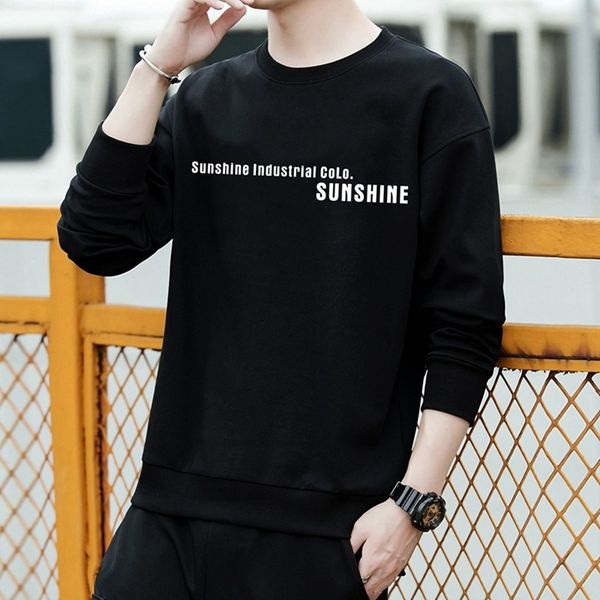 2021 autumn sweater pullover round neck long sleeve lettered print men's t-shirt simple trend coat, Black
2021 autumn sweater pullover round neck long sleeve lettered print men's t-shirt simple trend coat, Black