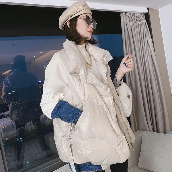 women's vests women winter warm cotton padded puffer sleeveless parkas jacket vest external wear loose waistcoat coatr1344, Black;white
women's vests women winter warm cotton padded puffer sleeveless parkas jacket vest external wear loose waistcoat coatr1344, Black;white