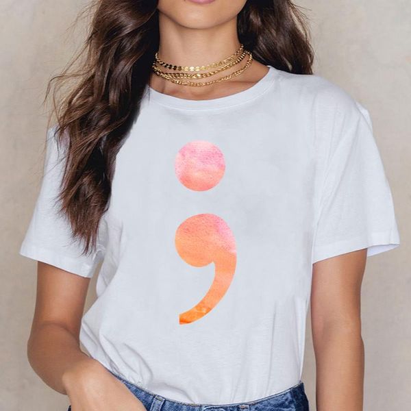 t shirt women semicolon suicide depression prevention awareness funny white short female shirt
t shirt women semicolon suicide depression prevention awareness funny white short female shirt