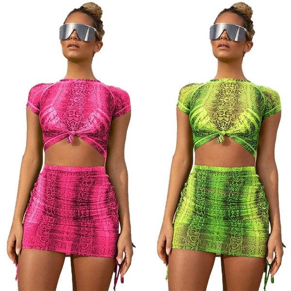 haoyuan neon snake 2 two piece set women rave festival clothing crop skirt summer matching sets mesh sheer club outfits 210204, White
haoyuan neon snake 2 two piece set women rave festival clothing crop skirt summer matching sets mesh sheer club outfits 210204, White
