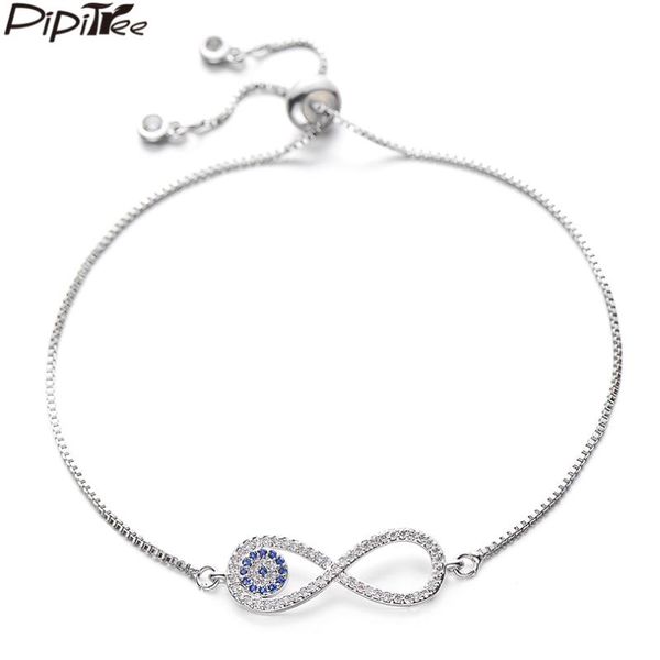charm bracelets pipitree copper cubic zirconia infinity bracelet evil eye adjustable chain for women lovers couple jewelry gift, Golden;silver
charm bracelets pipitree copper cubic zirconia infinity bracelet evil eye adjustable chain for women lovers couple jewelry gift, Golden;silver
