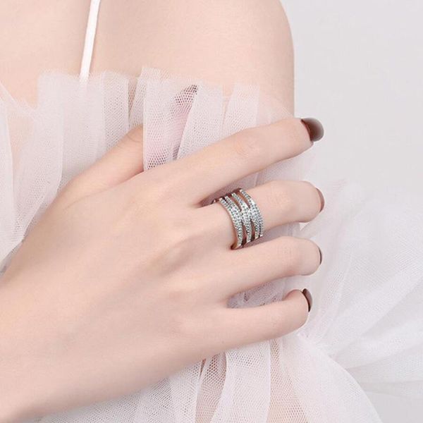 cluster rings kofsac fashion multi-layer zircon finger ring for women 925 sterling silver exquisite glamorous lady jewelry party gift, Golden;silver
cluster rings kofsac fashion multi-layer zircon finger ring for women 925 sterling silver exquisite glamorous lady jewelry party gift, Golden;silver