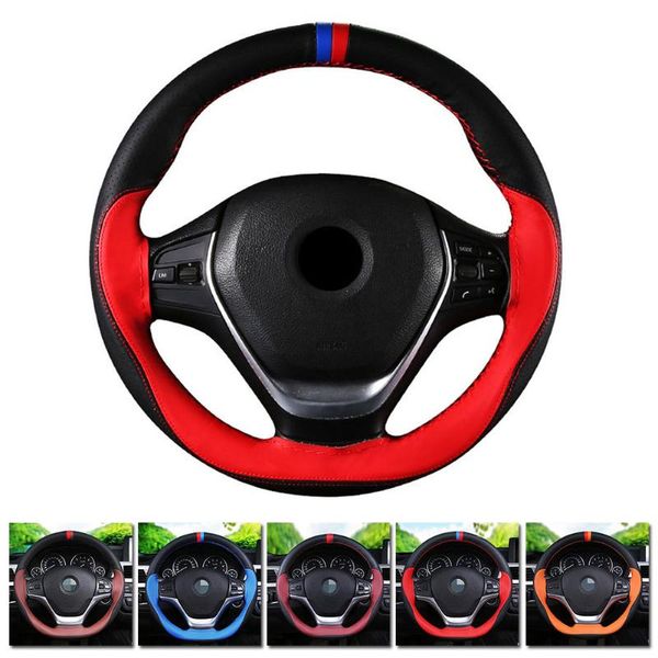 steering wheel covers car leather 38cm cover hand stitched braiding with needles thread auto interior accessories
steering wheel covers car leather 38cm cover hand stitched braiding with needles thread auto interior accessories