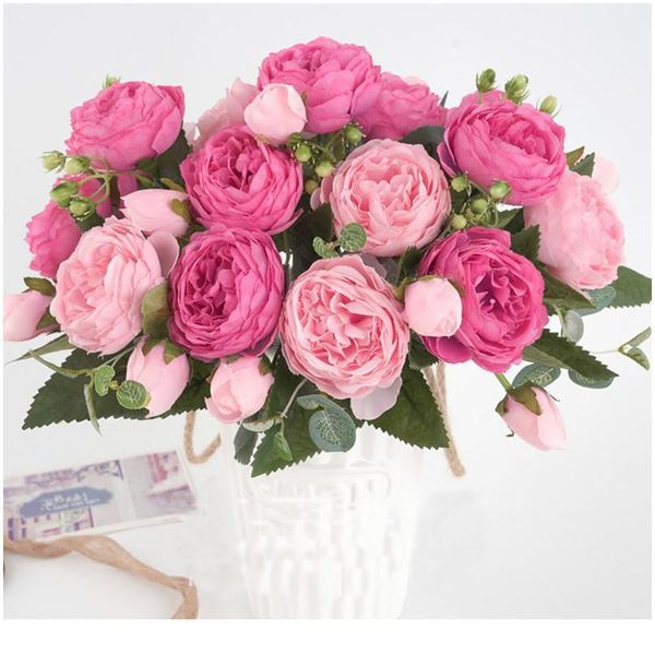 5 big heads/bouquet peony artificial flowers home decoration accessories wedding party silk peonies diy craft roses jllaho
5 big heads/bouquet peony artificial flowers home decoration accessories wedding party silk peonies diy craft roses jllaho