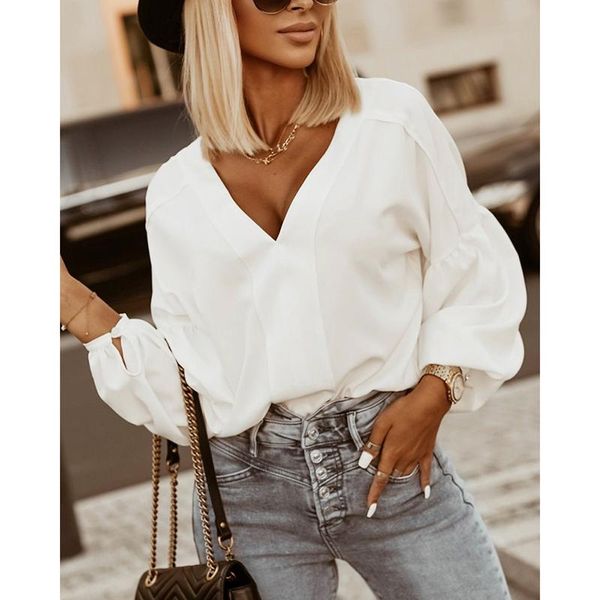 women's blouses & shirts solid white shirt women full sleeve v-neck 2021 spring autumn elegant casual loose ladies blouse blusa kor
women's blouses & shirts solid white shirt women full sleeve v-neck 2021 spring autumn elegant casual loose ladies blouse blusa kor