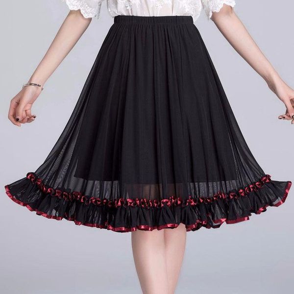 skirts mid aged and old people's half length skirt dancing high waist pleated mother square, Black
skirts mid aged and old people's half length skirt dancing high waist pleated mother square, Black