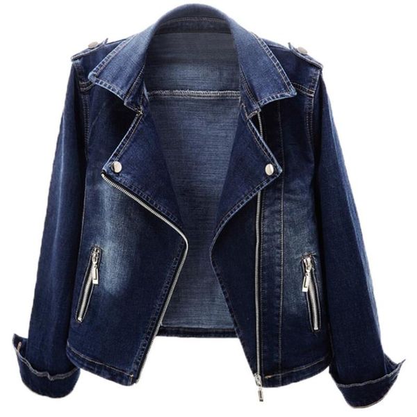 women's jackets plus size 3xlspring autumn fashion elastic notched collar denim jacket women short motorcycle jeans coat, Black;brown
women's jackets plus size 3xlspring autumn fashion elastic notched collar denim jacket women short motorcycle jeans coat, Black;brown