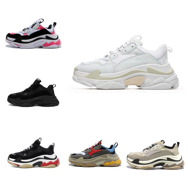 2021 triple s men women designer casual shoes platform sneakers black white grey red pink blue green yellow mens trainers sports shoe, White;red
2021 triple s men women designer casual shoes platform sneakers black white grey red pink blue green yellow mens trainers sports shoe, White;red