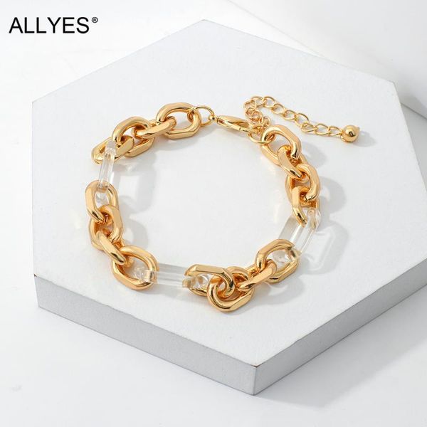 charm bracelets allyes simple hip hop chunky cuabn chains for women metal acrylic chain wrist bracelet rock punk jewelry, Golden;silver
charm bracelets allyes simple hip hop chunky cuabn chains for women metal acrylic chain wrist bracelet rock punk jewelry, Golden;silver