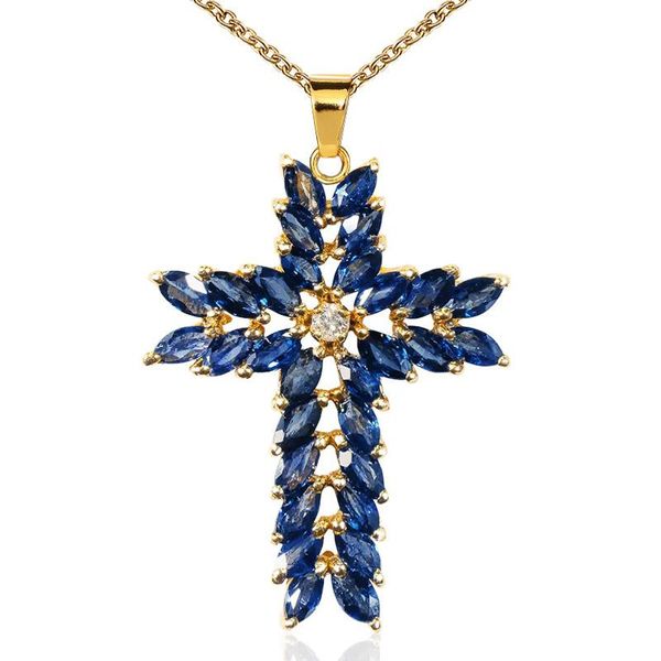 pendant necklaces creative vintage cross inlaid blue crystal zircon necklace for women fashion exquisite wedding party jewelry, Silver
pendant necklaces creative vintage cross inlaid blue crystal zircon necklace for women fashion exquisite wedding party jewelry, Silver