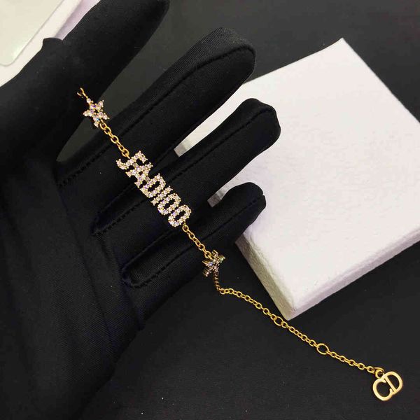 2021 luxury designer jewelry letter star bracelet women's fall and 2021 pentagram diamond fashion necklace, White
2021 luxury designer jewelry letter star bracelet women's fall and 2021 pentagram diamond fashion necklace, White