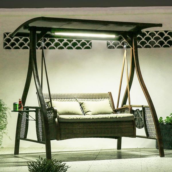 aluminium alloy swing with solar light and sun shield and rattan seat headrest mutiple version design for uppertend villa
aluminium alloy swing with solar light and sun shield and rattan seat headrest mutiple version design for uppertend villa