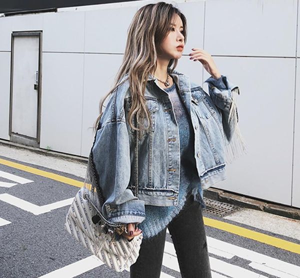 women's jackets women denim long batwing sleeve jacket spring beading tassle short loose girl jeans coats fashion harajuku outerwear, Black;brown
women's jackets women denim long batwing sleeve jacket spring beading tassle short loose girl jeans coats fashion harajuku outerwear, Black;brown