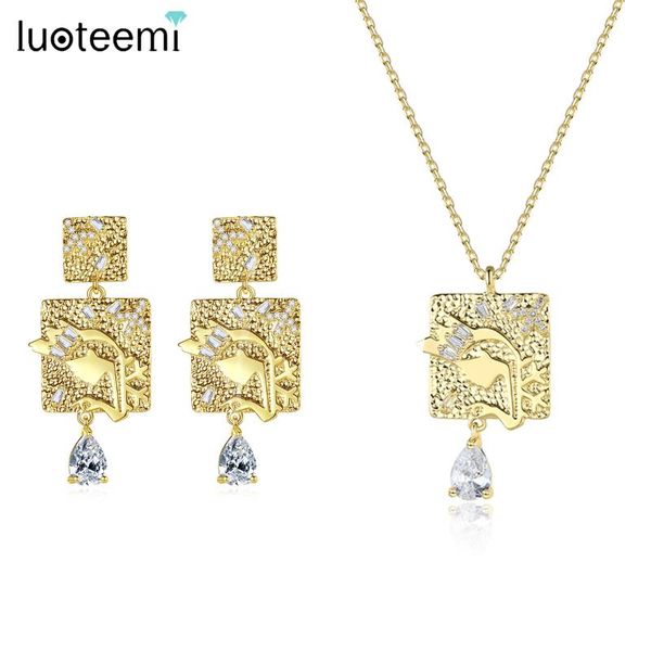 earrings & necklace luoteemi fashion two squares princess pick a waterdrop cz cute jewelry sets gold color parures bijoux for girls party ac, Silver
earrings & necklace luoteemi fashion two squares princess pick a waterdrop cz cute jewelry sets gold color parures bijoux for girls party ac, Silver