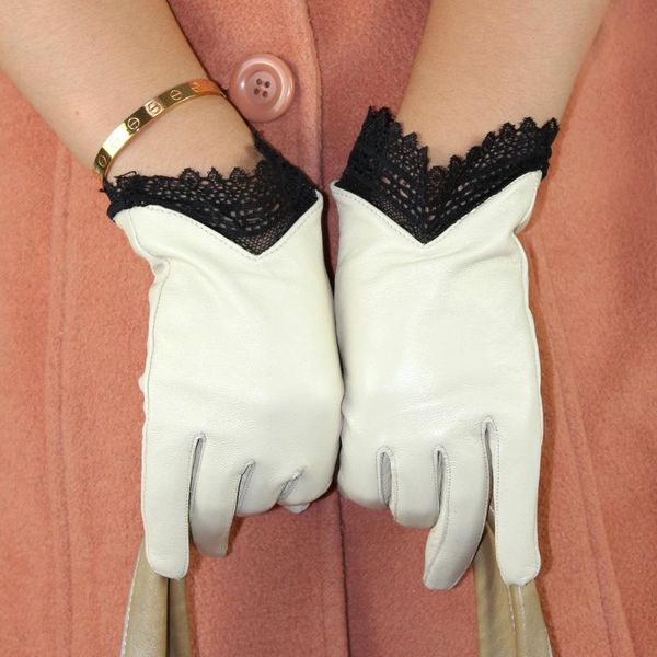five fingers gloves genuine leather female spring silky thin lining style unlined fashion elegant woman' white sheepskin, Blue;gray
five fingers gloves genuine leather female spring silky thin lining style unlined fashion elegant woman' white sheepskin, Blue;gray