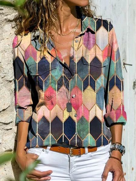 fashion long-sleeved women's blouses shirt casual v-neck printing plus size spring autumn ladies vintage blouse & shirts, White
fashion long-sleeved women's blouses shirt casual v-neck printing plus size spring autumn ladies vintage blouse & shirts, White