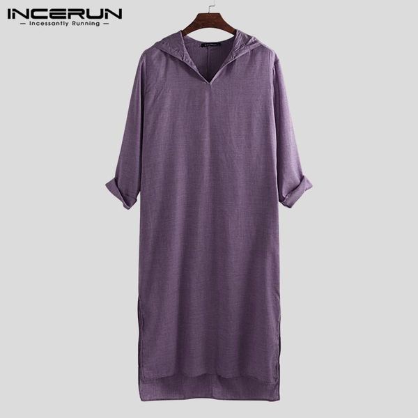 ethnic clothing incerun men solid color muslim kaftan hooded robes long sleeve v neck loose jubba thobe islamic saudi style s-5xl, Red
ethnic clothing incerun men solid color muslim kaftan hooded robes long sleeve v neck loose jubba thobe islamic saudi style s-5xl, Red