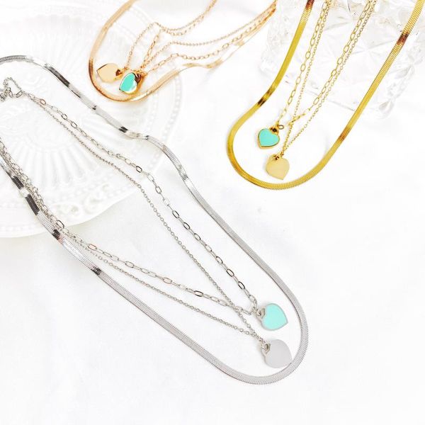 pendant necklaces classic stainless steel necklace, double heart women's fashion jewelry, original 1:1 return, Silver
pendant necklaces classic stainless steel necklace, double heart women's fashion jewelry, original 1:1 return, Silver