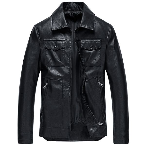 spring autumn lapela pu men casual of motorcycle outerwear leather jacket masculine q8do, Black
spring autumn lapela pu men casual of motorcycle outerwear leather jacket masculine q8do, Black