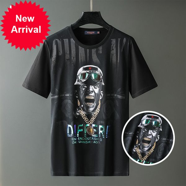 2021 Character Strass T-shirts Fashion Streetwear Mercerized Cotton Neck Short Male Shirt Cjoh, White;black
2021 Character Strass T-shirts Fashion Streetwear Mercerized Cotton Neck Short Male Shirt Cjoh, White;black