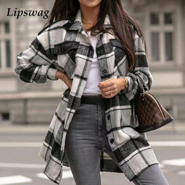 women's jackets elegant lapel single breasted ladies shirt coat vintage plaid button long sleeve jacket women fashion winter autumn out, Black;brown
women's jackets elegant lapel single breasted ladies shirt coat vintage plaid button long sleeve jacket women fashion winter autumn out, Black;brown