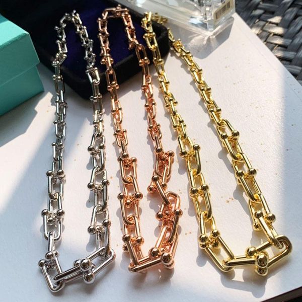 chains 1:1 logo real925 classic gradient joint tif necklace couple luxury jewelry fashion brand birthday party gift, Silver
chains 1:1 logo real925 classic gradient joint tif necklace couple luxury jewelry fashion brand birthday party gift, Silver