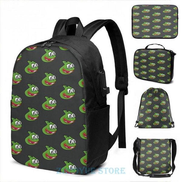 backpack funny graphic print pepega usb charge men school bags women cosmetic bag travel laptop
backpack funny graphic print pepega usb charge men school bags women cosmetic bag travel laptop